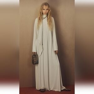 ZARA "KATE MOSS" 🔥 ECRU LONG SCARF DRESS ✨️SIZE M/L✨️